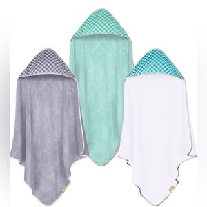 CORAL DOCK 3 Pack Baby Hooded Bath Towel Sets